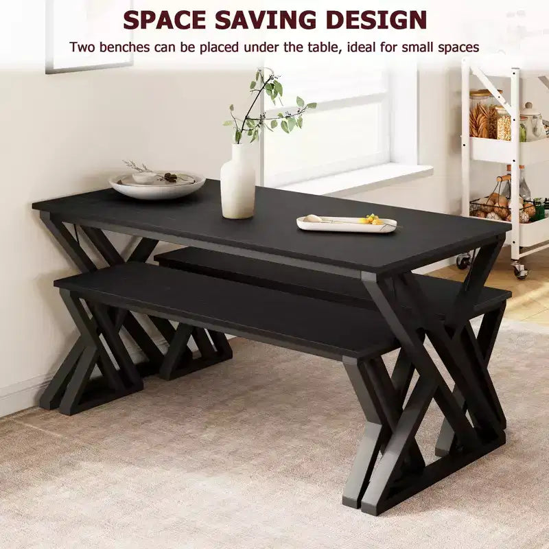 Tavolo da Pranzo per 4-6 persone, Tavolo da Cucina, Piano in Legno MDF, Robusta Struttura in Metallo, Facile Montaggio, per Cucina, Sala da Pranzo