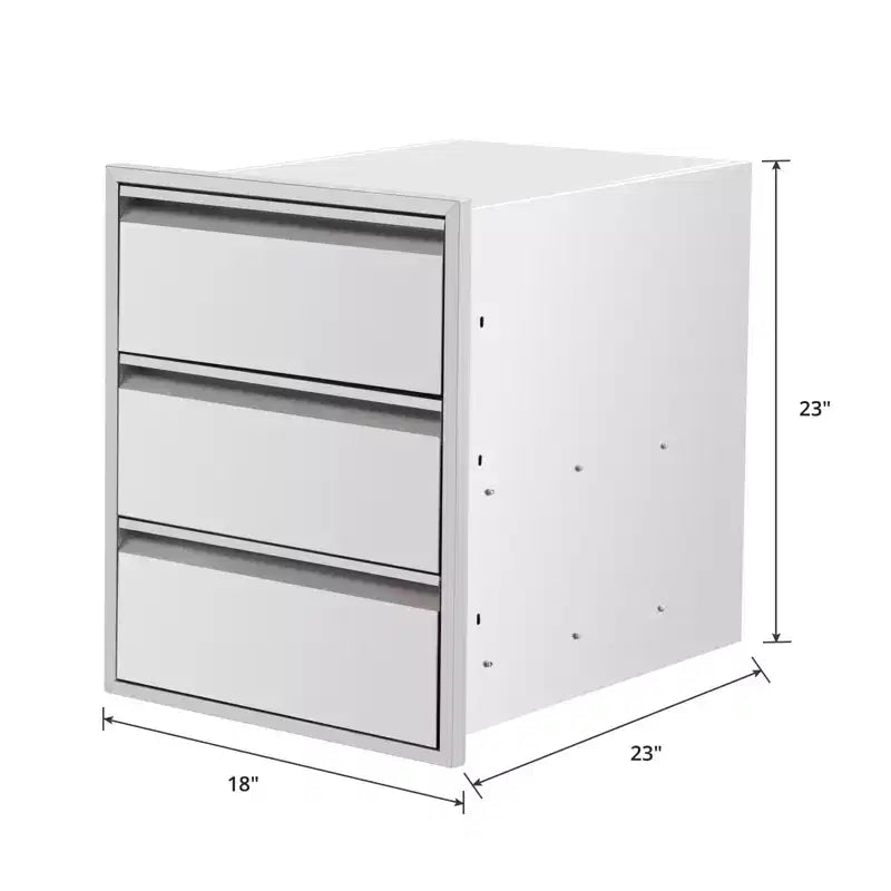 Cassetto estraibile da cucina in acciaio inox con portasciugamani, scaffale organizer per griglia a tre livelli, adatto per isole barbecue e patii