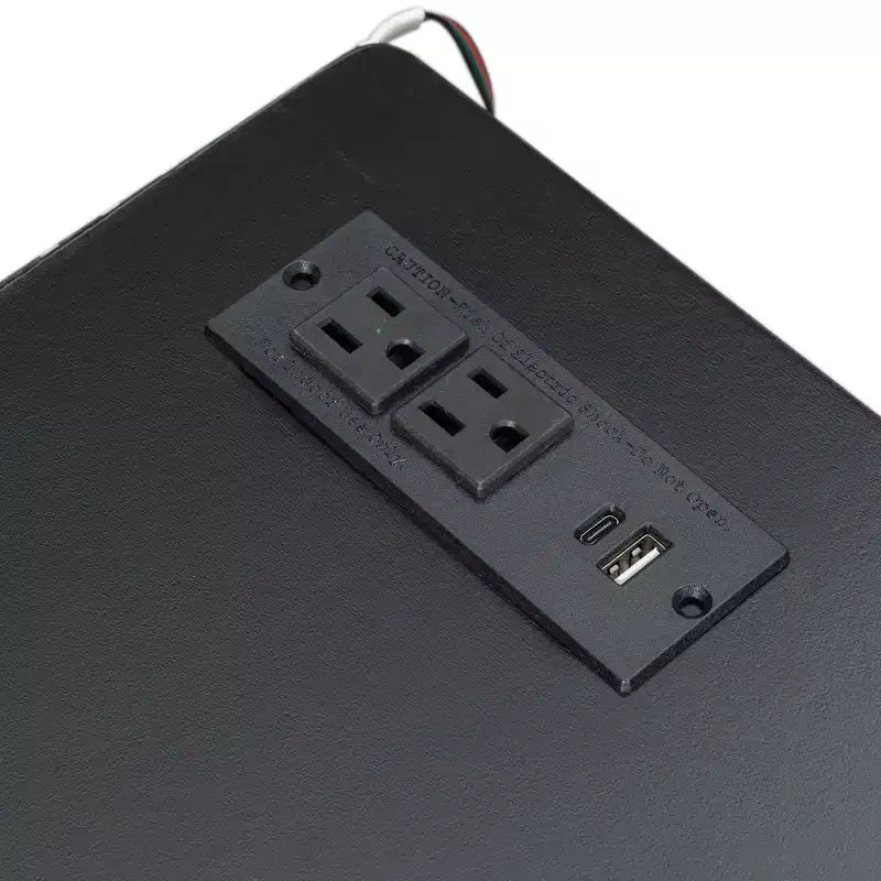 Letto a piattaforma da gioco in legno Twin/Full Size con testiera a LED, scrivania e cassetti portaoggetti USB, nero
