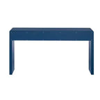Consolle rustica con 3 cassetti scanalati, impiallacciatura in legno massiccio e venature naturali per soggiorno, corridoio