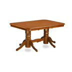Cucina Sala da pranzo 7 pezzi - Tavolo in legno e sedie in lino - Rettangolare 40x78 pollici