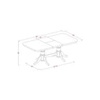 Cucina Sala da pranzo 7 pezzi - Tavolo in legno e sedie in lino - Rettangolare 40x78 pollici