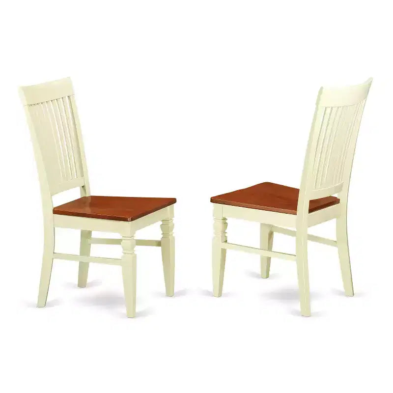 Set da pranzo vintage 5 pezzi - Tavolo da cucina e 4 sedie color ciliegio nero - Stile vittoriano