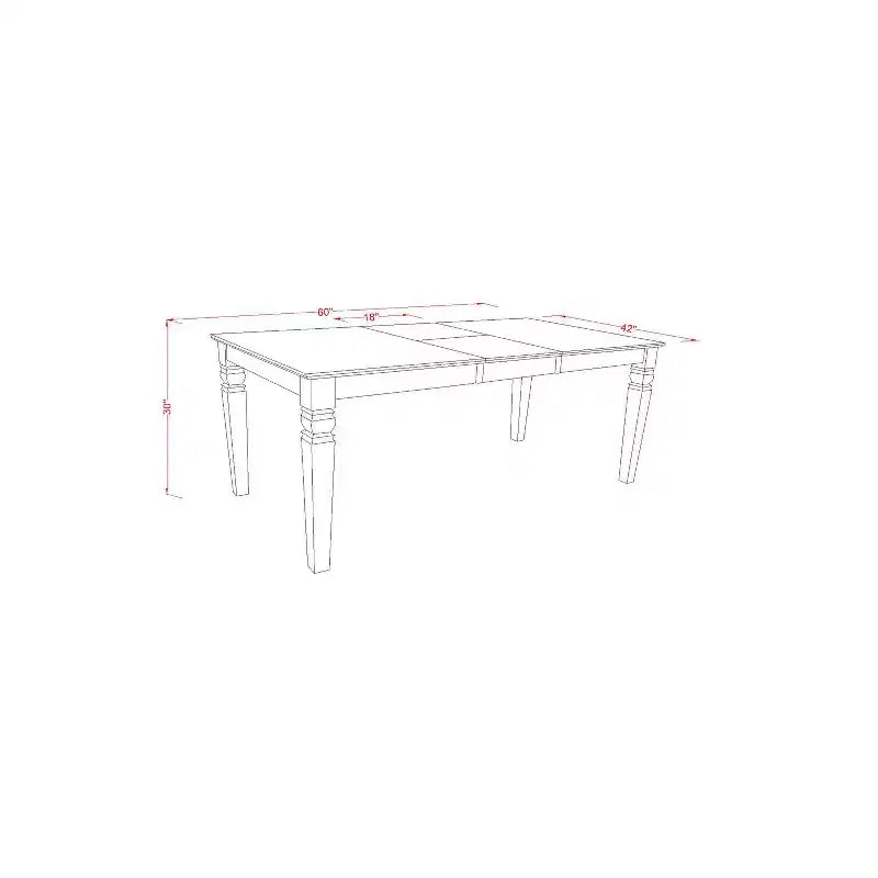Set da pranzo vintage 5 pezzi - Tavolo da cucina e 4 sedie color ciliegio nero - Stile vittoriano