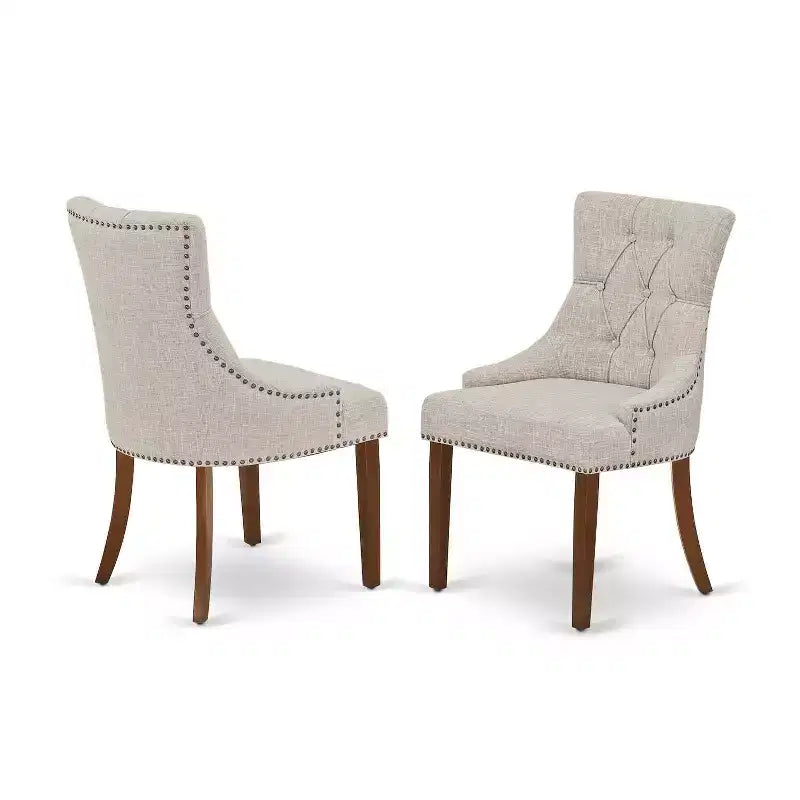 Set 5 pz - Piano in legno massello con finitura mogano - Tavolo da pranzo rettangolare - 4 posti