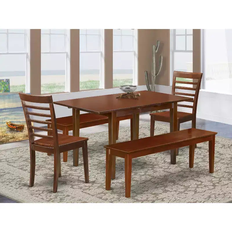 Retro Dinette - Tavolo da pranzo in legno con sedie, 42-54L x 32W - Tavolo in stile rinascimentale