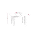 Retro Dinette - Tavolo da pranzo in legno con sedie, 42-54L x 32W - Tavolo in stile rinascimentale