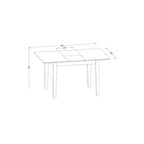 Elegante set da pranzo da 7 pezzi - Tavolo rettangolare con allunga e 6 sedie - 32x60 pollici