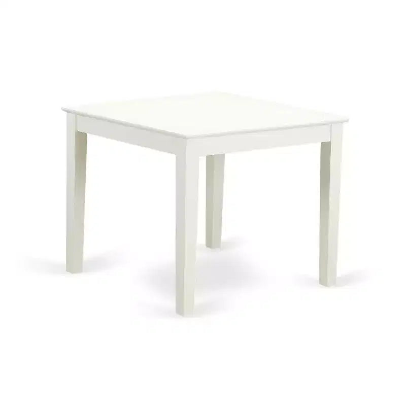 Set da pranzo moderno 3 pezzi - Tavolo e 2 sedie - Finitura bianco lino