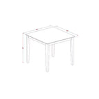 Set da pranzo moderno 3 pezzi - Tavolo e 2 sedie - Finitura bianco lino