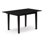 5-Piece Black Finish Solid Wood Top - Rectangular Dining Room Set (Seats-4)