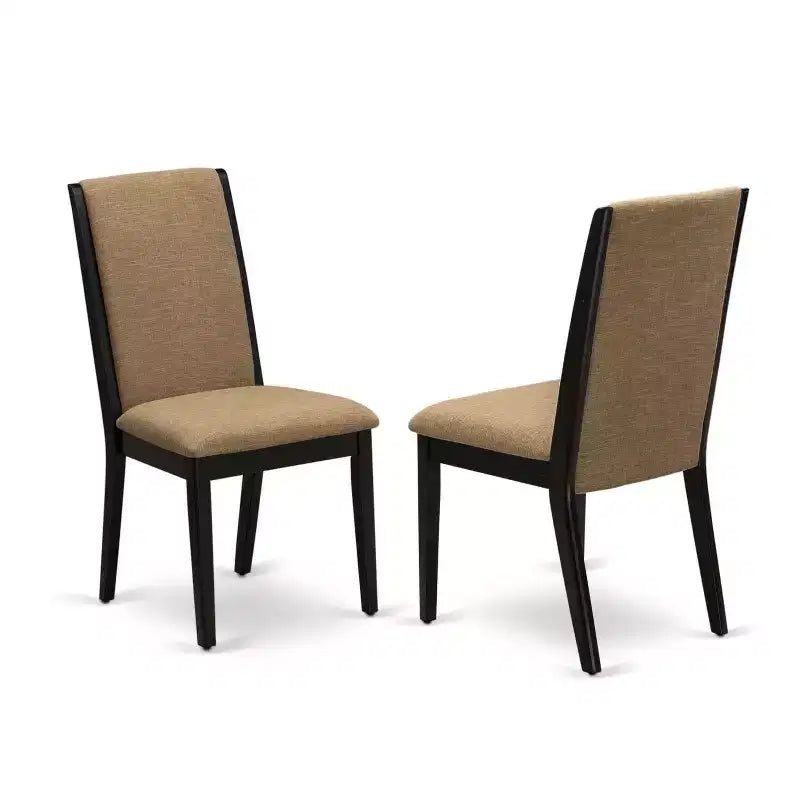Tavolo da pranzo con piano in legno massello finitura rovere naturale, 5 pezzi con 4 sedie