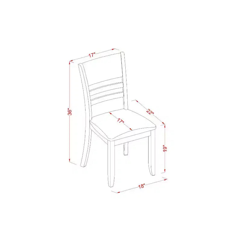Tavolo da pranzo rotondo con piano in legno massello finitura cappuccino e 4 sedie - 5 pezzi