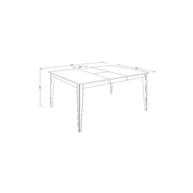 Set da pranzo 7 pezzi - Tavolo con prolunga a farfalla e 6 sedie in legno - Cucina Sala da Pranzo - Finitura Cappuccino