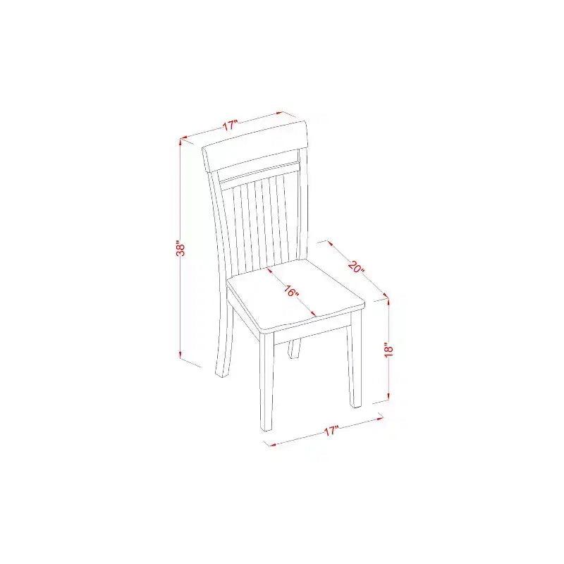 Set da pranzo 7 pezzi - Tavolo con prolunga a farfalla e 6 sedie in legno - Cucina Sala da Pranzo - Finitura Cappuccino