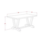 Set da pranzo in 7 pezzi con piano in legno massello multicolore e rivestimento trapuntato a bottoni - 4 posti a sedere
