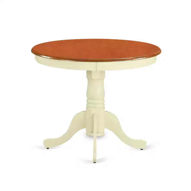 Set da pranzo rustico 5 pezzi - Tavolo da cucina e 4 sedie - Tavolo rotondo con sedili in legno - Stile rustico
