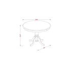 Set da pranzo rustico 5 pezzi - Tavolo da cucina e 4 sedie - Tavolo rotondo con sedili in legno - Stile rustico