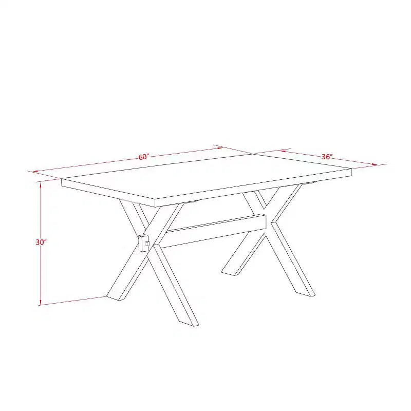 Tavolo da pranzo con piano in legno massello Jacobean anticato a 5 pezzi con 4 sedie Parson