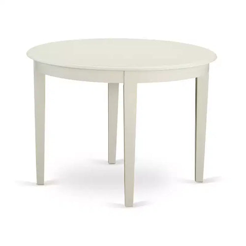 Kitchen Table Set 3pc Round Dining Table & Chairs Linen White Home Stock