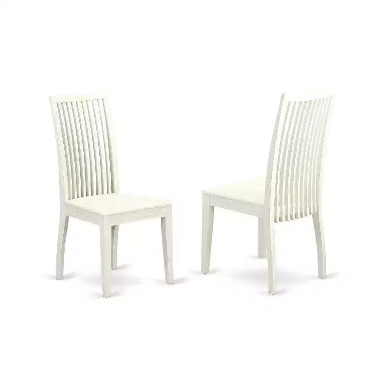 Tavolo da pranzo rotondo e sedie 3 pezzi, bianco lino