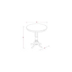 Tavolo da pranzo per cucina - Set 3 pezzi tavolo e sedie - Tavolo rotondo con piedistallo - Finitura mogano scuro