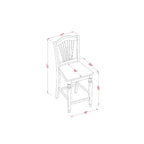 Tavolo da pranzo per cucina - Set 3 pezzi tavolo e sedie - Tavolo rotondo con piedistallo - Finitura mogano scuro