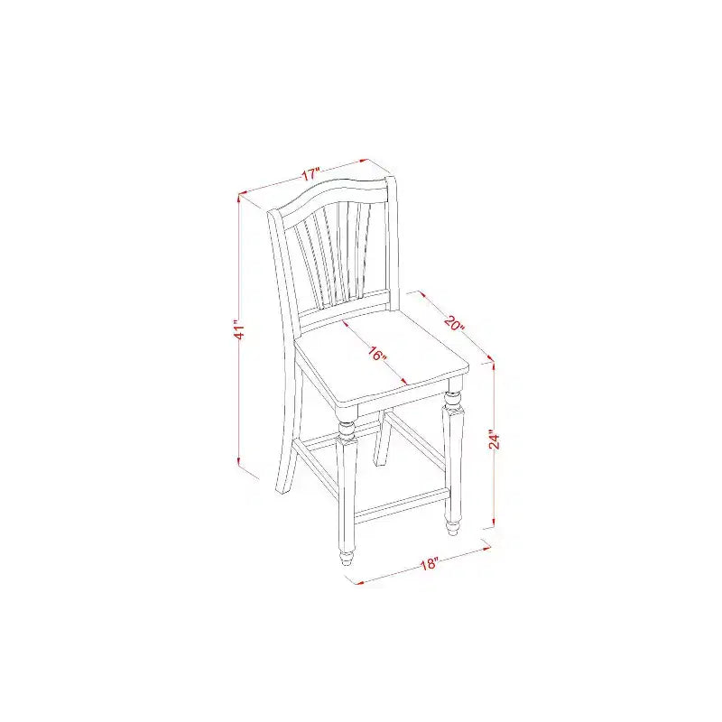 Tavolo da pranzo per cucina - Set 3 pezzi tavolo e sedie - Tavolo rotondo con piedistallo - Finitura mogano scuro