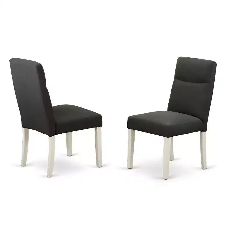 Set 5 pz bianco lino in legno massello - Sala da pranzo con piano a ribalta - 4 posti a sedere