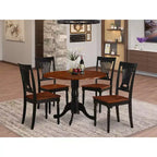 Tavolo da pranzo rotondo e 4 sedie, 107 cm, design barocco, tavolo da pranzo elegante per la cucina