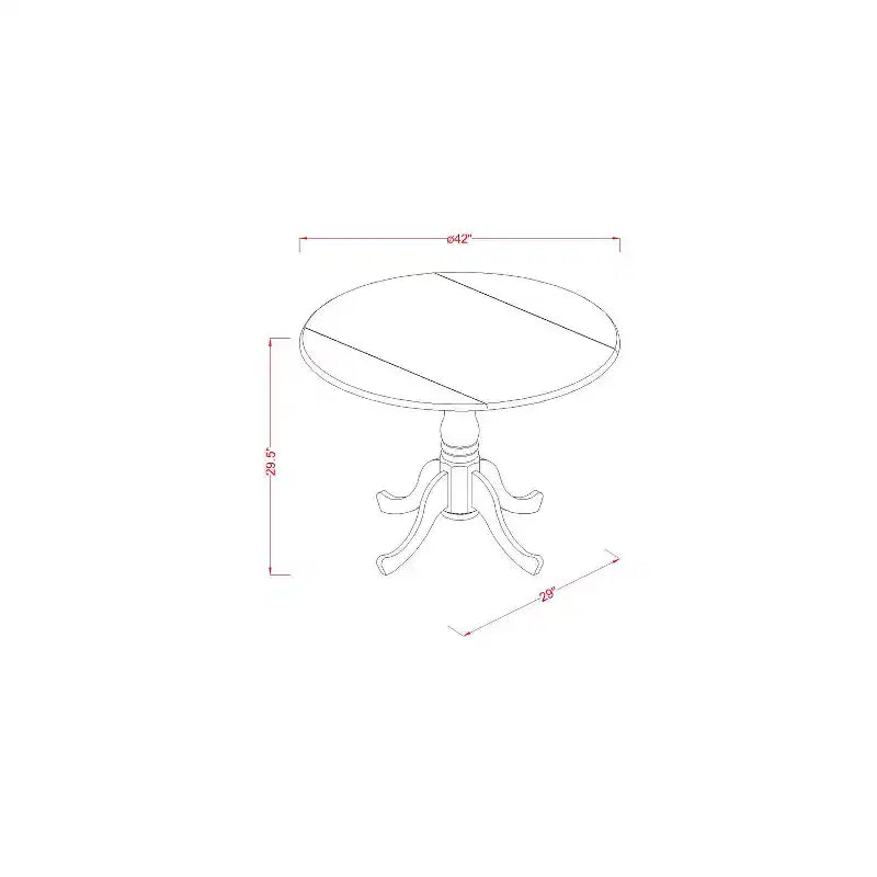 Tavolo da pranzo rotondo e 4 sedie, 107 cm, design barocco, tavolo da pranzo elegante per la cucina