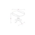 Tavolo da pranzo rotondo e 4 sedie, 107 cm, design barocco, tavolo da pranzo elegante per la cucina