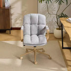 Poltrona moderna imbottita Sedia da ufficio ergonomica con altezza regolabile, ruote girevoli a 360°, sedia da trucco e accentata