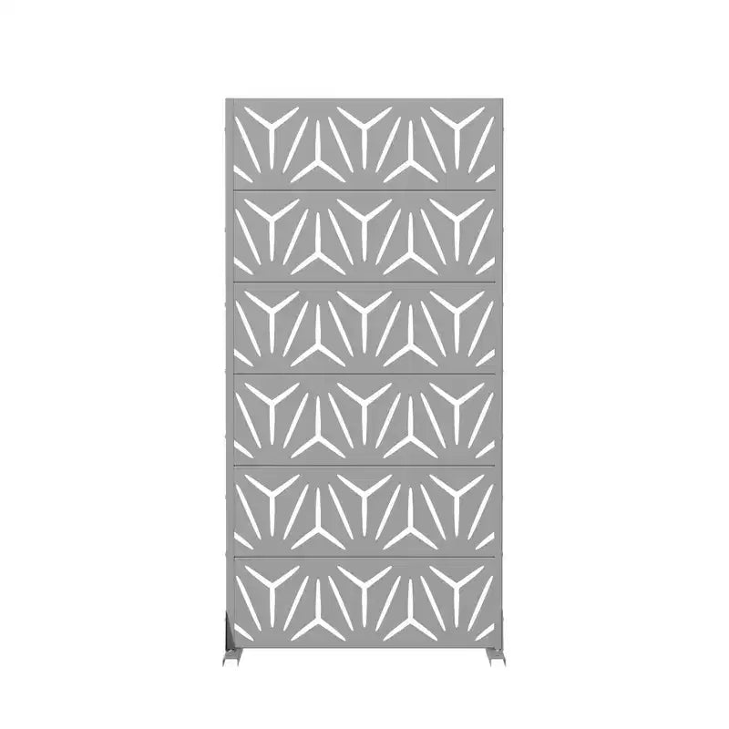 Divisorio per interni ed esterni Star 01 grigio in acciaio galvanizzato, 72x35x16, 6 pezzi