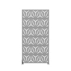 Divisorio per interni ed esterni Star 01 grigio in acciaio galvanizzato, 72x35x16, 6 pezzi