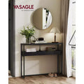 VASAGLE 2-Tier Entryway Table, Narrow Console Table, Semi-Open Compartments, 9.4 x 39.4 x 31.5 Inches