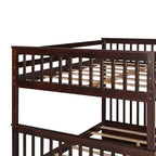 Letto a castello e struttura letto matrimoniale con scalette e due cassetti portaoggetti